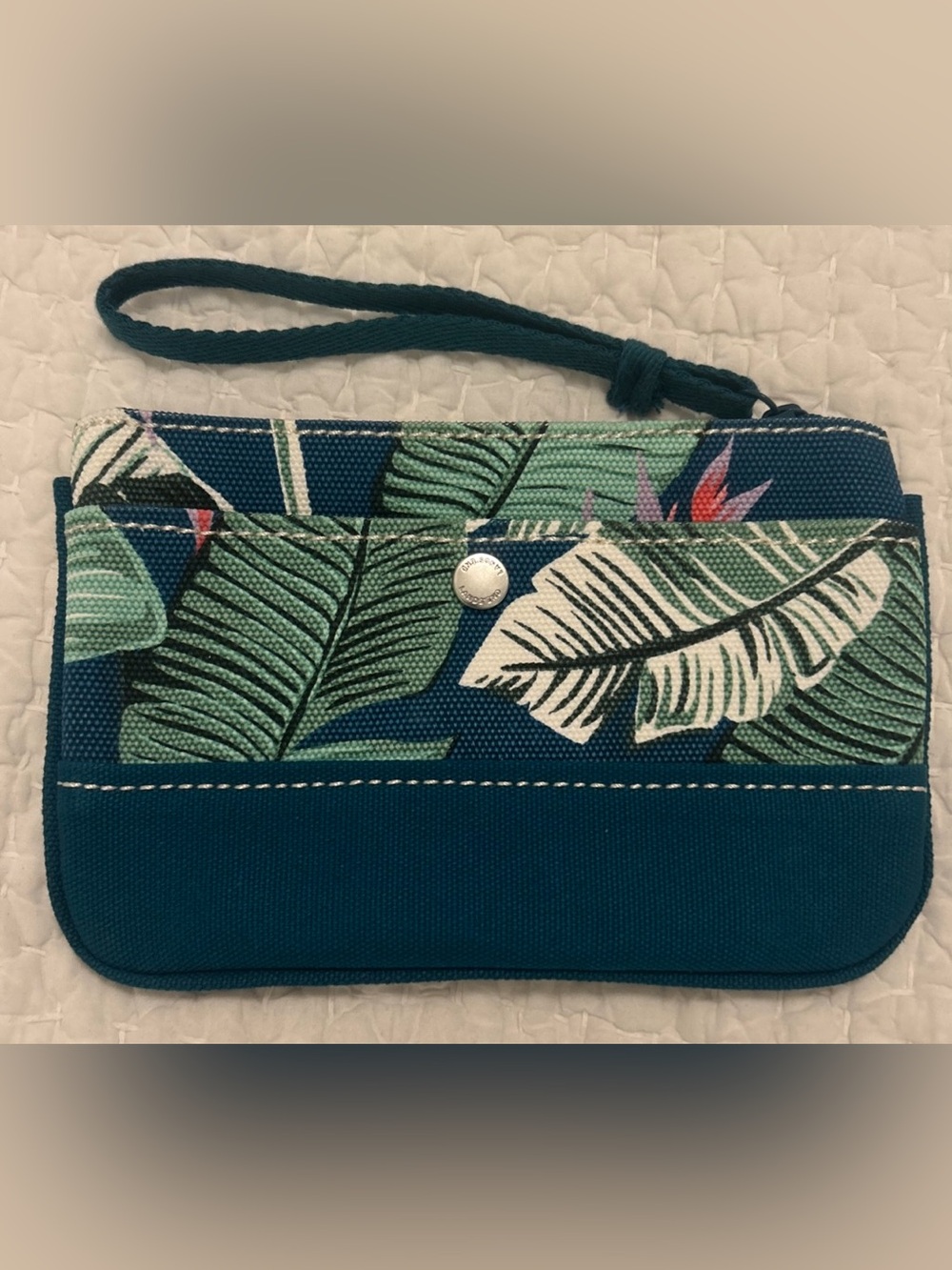 Lands End Canvas Zip Top Pouch/Wristlet 8” X 5” - New